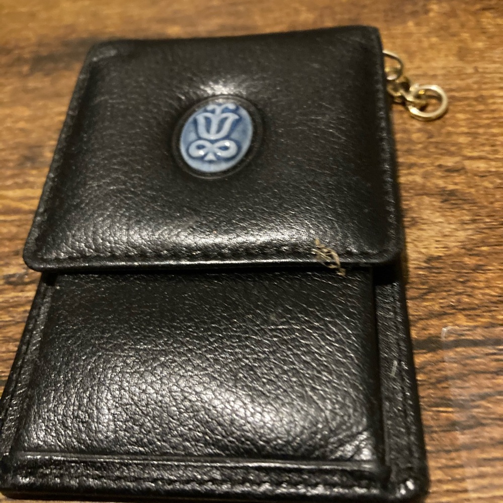 Vintage Lladro Society collector leather con purse and key chain
